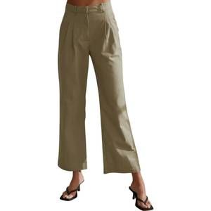 NEW CRESCENT linen blend trouser in moss